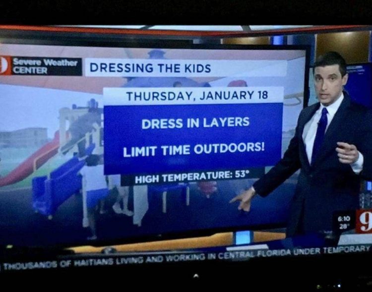 Florida News Station Loses Their Mind Over Cold Weather