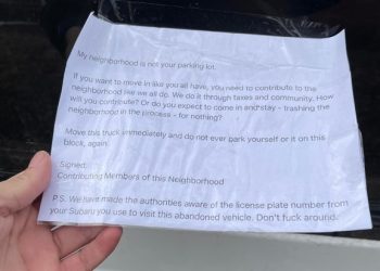 Reader: How do I deal with racist neighbors putting notes on my car?