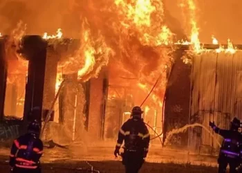 Fire Burns Abandoned Building Near Great Divide Brewery