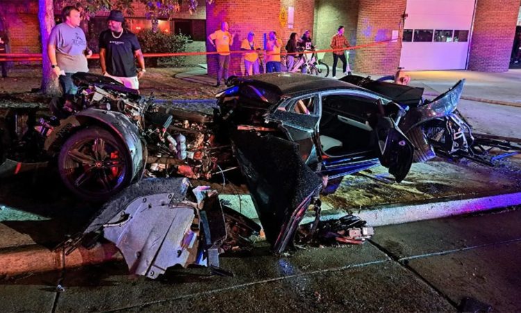 Two Lambos Crashed in Downtown Denver