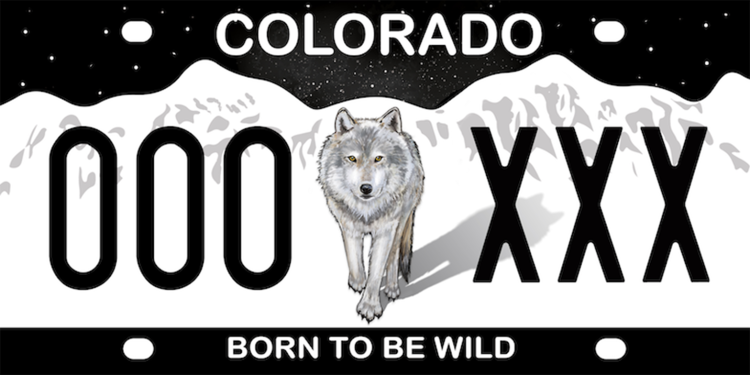 A new License Plate with a Wolf is coming to Colorado