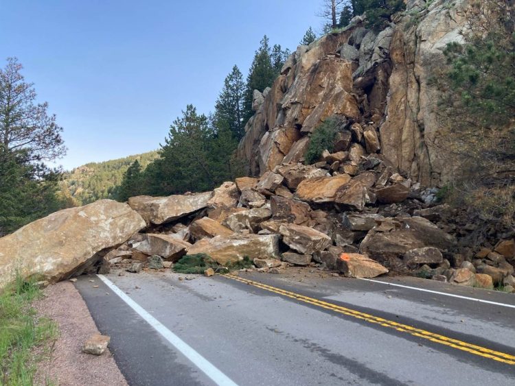 Travel Alert: Rock Slide closes Highway 7 Near Allenspark
