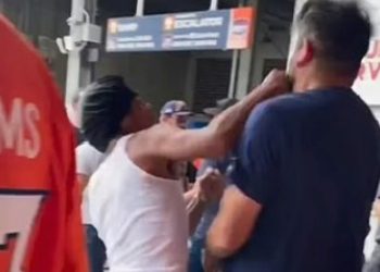 MUST SEE: Broncos Preseason Drama: Fan Knocked Down But Holds Onto His Beer