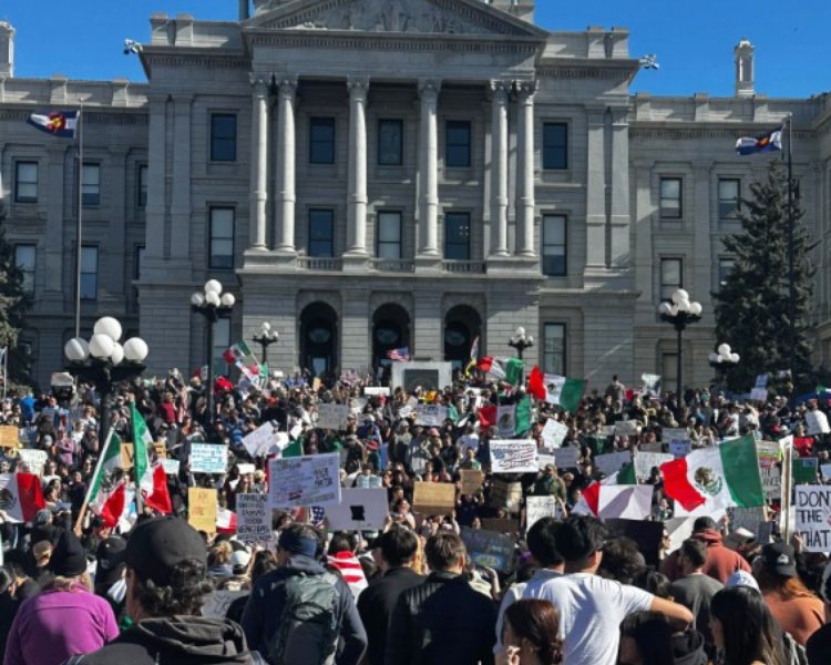 Denver Demonstrators Rally Against Immigration Raids, Project 2025, and Government Overhaul