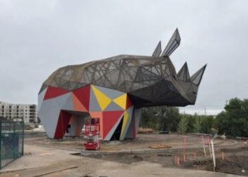 Move Over Blucifer, Rhingo the Rhino Charges Into Denver With a Climbable Attitude