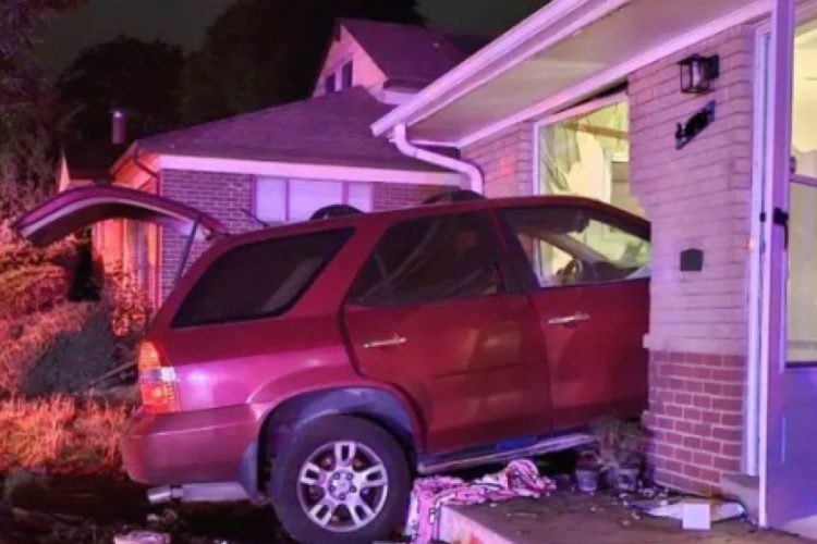 Vehicle Smashes Through Window in Sherrelwood, Occupants Flee