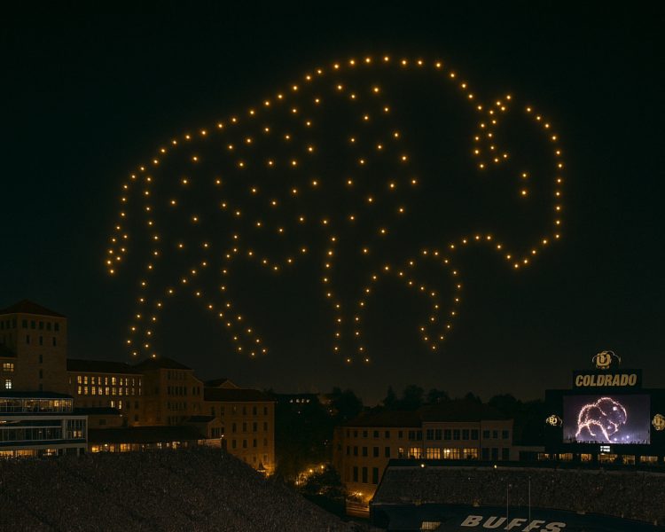 CU Boulder Lights Up Folsom Field With First-Ever Halftime Drone Show