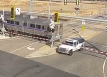 Truck Hits RTD Train in Aurora — Then Just Drives Off Like Nothing Happened