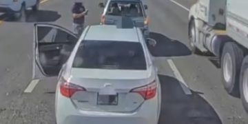 VIDEO Wild Freeway Fight Caught on Camera Ends With Shattered Window and Crowbar