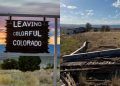 Driver Loses Control on I-70, Destroys ‘Leaving Colorful Colorado’ Landmark