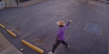 Surveillance Video Captures Man Shattering Glass at Nuggs Ice Cream