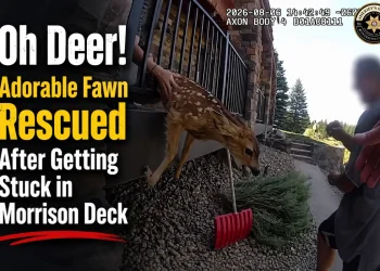 VIDEO Fawn Gets Stuck in Deck Railing — Then Gets the Sweetest Reunion With Mom