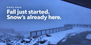 Fall Just Started. Pikes Peak Already Picked Up 4 Inches of Snow.