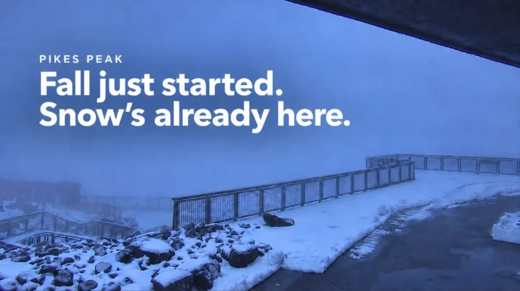 Fall Just Started. Pikes Peak Already Picked Up 4 Inches of Snow.
