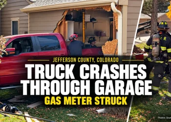 Truck Crashes Through Jefferson County Garage, Striking Gas Meter