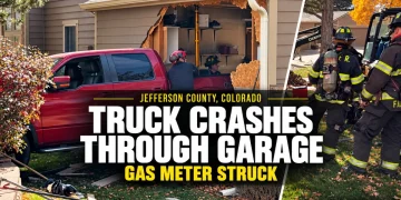Truck Crashes Through Jefferson County Garage, Striking Gas Meter